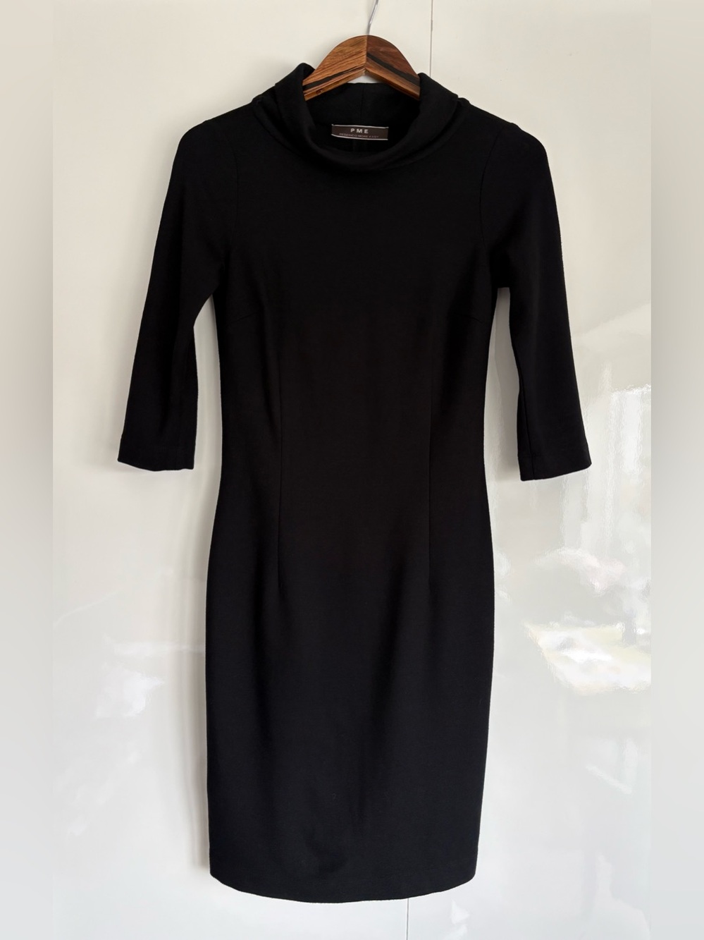 Peserico PME Black Sheath 3/4 Sleeve Dress, size IT  42 (S)